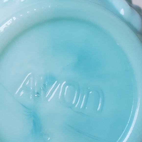 AVON VINTAGE 1970S JADEITE MOONWIND POWDER SACHET JAR W/ LID - Picture 5 of 7